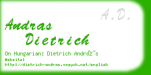 andras dietrich business card